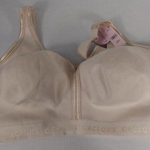 CACIQUE No wire Beige Bra Size: 46DDD